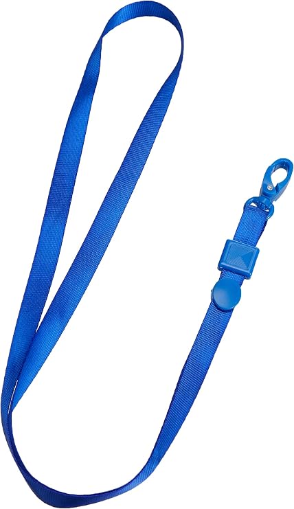 K-1002 PLS Plastik Akrep Kancalı Kart Askı İpi 1cm 50'li Kutu - Mavi