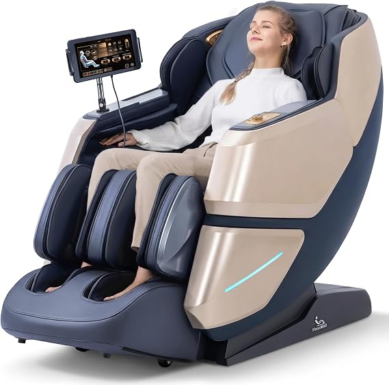 MassaMAX MT339 4D Massage Chair, 166 Zero Gravity, Body Scan, Magic Black