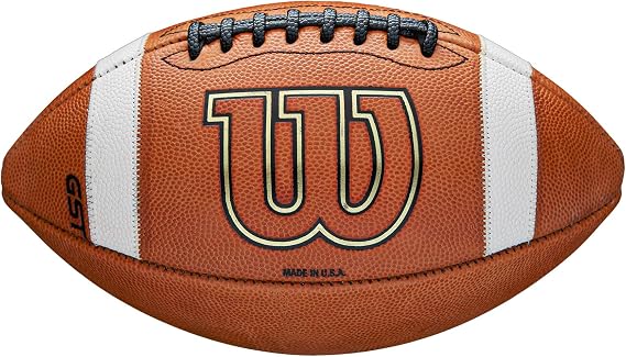 Wilson GST1003 Leather Game Football Factory Defect/Blemish - Official Size, Tan