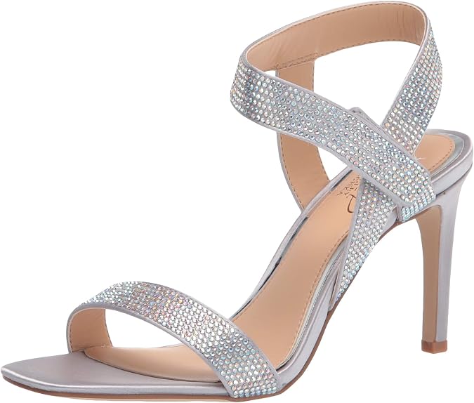 Jewel Badgley Mischka Women's Ankle Strap Heeled Sandal