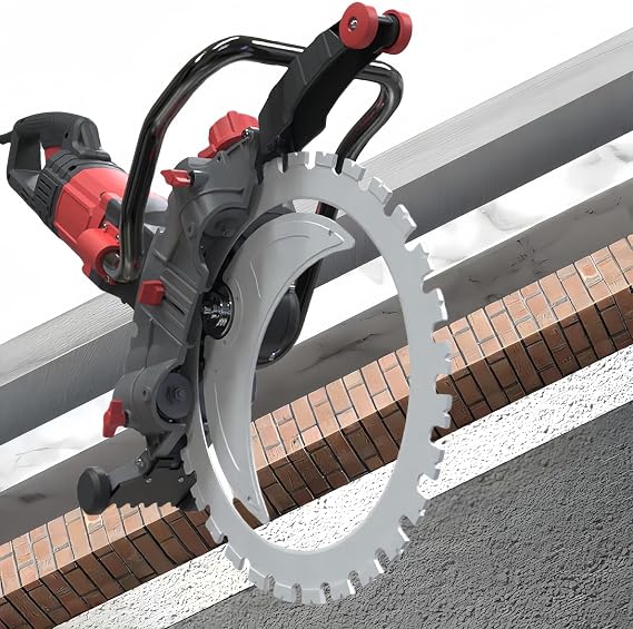 Toroidal Electric Concrete Saw, 11.41in Concrete Cutter Saw with Water Fed Dust Suppression, 8980W Power Equipped With a Saw Blade for Granite, Porcelain, Wood,Concrete, Stone, etc.