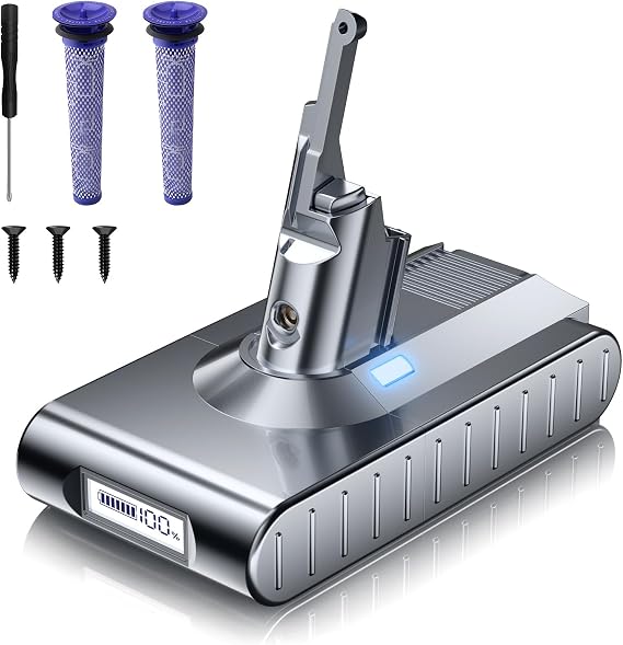 Bonacell Upgraded 7000mAh 21.6V Li-ion Replacement for Dyson V8 Battery 215681 967834-05 SV10 V8 Absolute/Animal Motorhead/Fluffy/Cord-Free Handheld Vacuum
