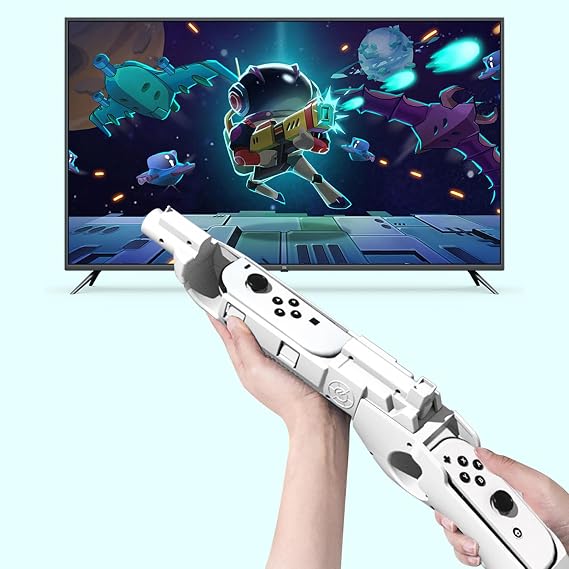 スプラトゥーン3 専用 ゲームガン Switch/Switch OLED Joy-conハンドル スプラトゥーン3 シューティングゲームガン 没入感体験 Switchのシューティングゲーム用に設計 ハンドル パーティ シューティングゲーム コントローラー