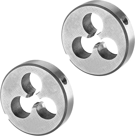 Burkit 2pcs Metric M2 Round Threading Die Right Hand
