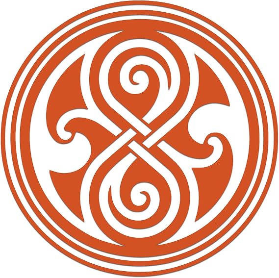 Seal of Rassilon Sticker Decal Notebook Car Laptop 5" x 5" (Orange)