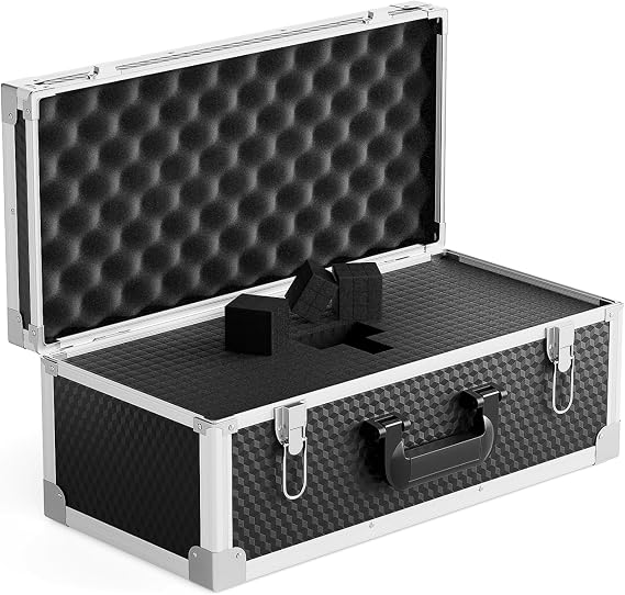 Phenyx Pro Storage Case with Pre-Diced Foam and Alloy Frame PCSE-XL | Aluminum Alloy Frame, Protective Gear Storage, Ergonomic Handle, Wireless Mic Systems, Camera Gear