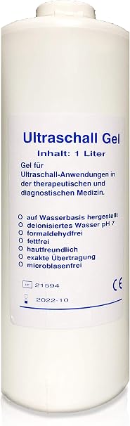 docdorado Ultraschallgel 1000ml Gleitgel Sonogel Unparfümiert für Erwachsene beider Geschlechter