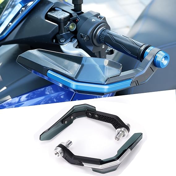 Motorcycle Handlebar Guard for Yamaha XSR 155 2022-2026, Motorcycle Grip Handlebar Brake Clutch Lever Guard Protector, Handguards Protector Wind Deflectors, C Silver