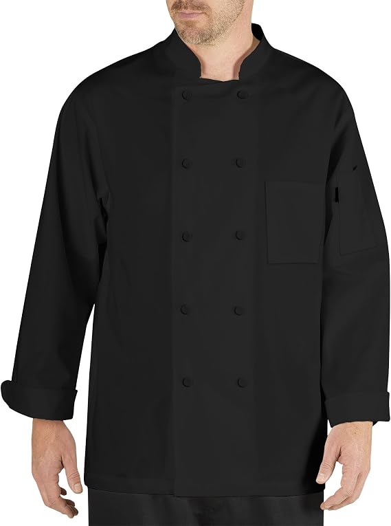 Chef Code Cool Breeze Chef Coat with Long-Sleeves and Mesh Vent Inlay