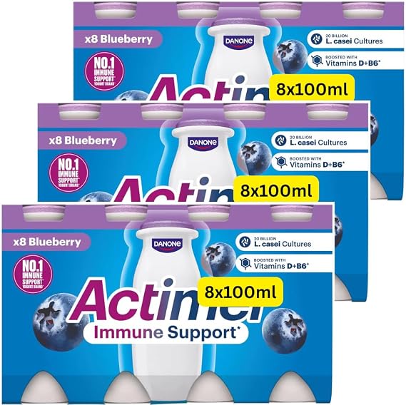 Blueberry Immune Support Yoghurt Drink Multipack Actimels (24x100ml)