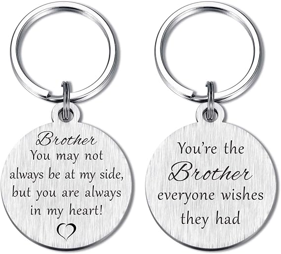 Unique Brother Gifts from SIster, Big Brother Keychain for Birthday Fathers Day Graduation Christmas