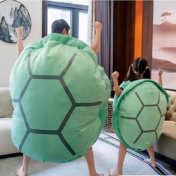 LELEBEAR Turtle Power Shell, Giant Pillow, Kawaii Wearable Turtle Shell Plush Cushion (80cm/31.4in)