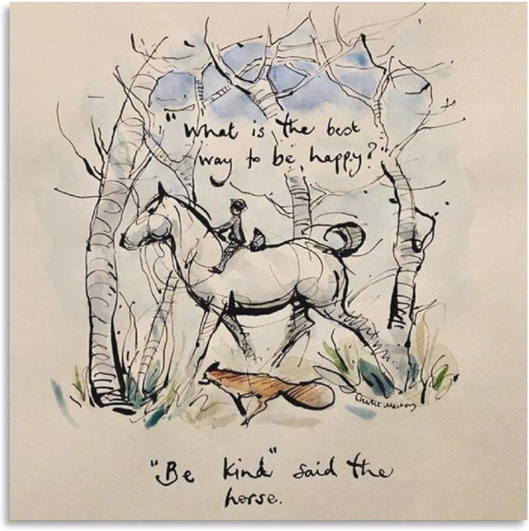 The Boy, The Mole, The Fox And The Horse Prints on Canvas Poster Dorm Dormitory Wall Decor Unframe-style 24x24inch60x60cm