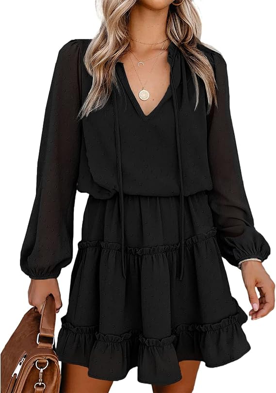 BTFBM Long Sleeve Dress for Women Fall 2026