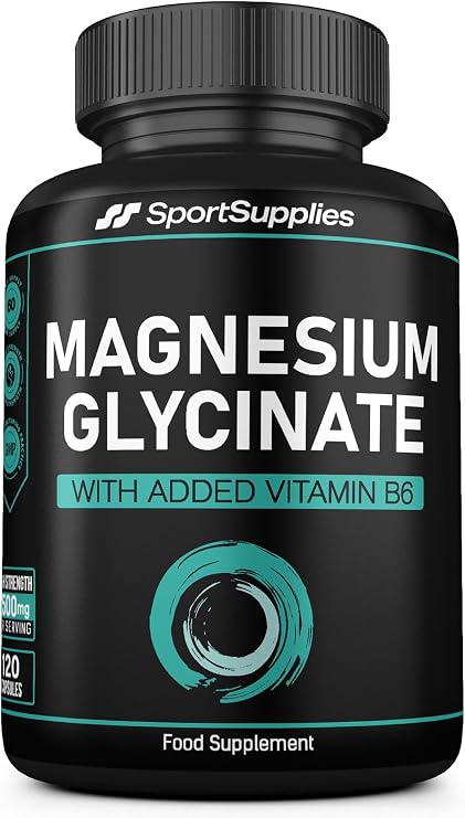 Magnesium Glycinate Supplements 1500mg & Vitamin B6-120 High Strength Capsules - 1500mg of Magnesium Providing 315mg Elemental Magnesium (Bisglycinate) - Pure Active Ingredient