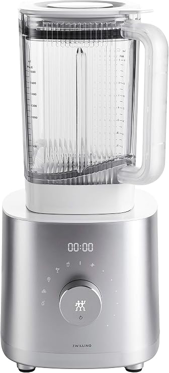 ZWILLING Enfinigy 64-oz. Countertop Power Blender, Smoothie Blender, Crush Ice, Frozen Desserts, Silver