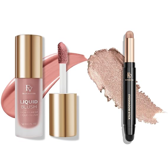 FV Liquid Blush and Cream Eyeshadow Stick, Long Lasting & High Pigmented for All Skin Types