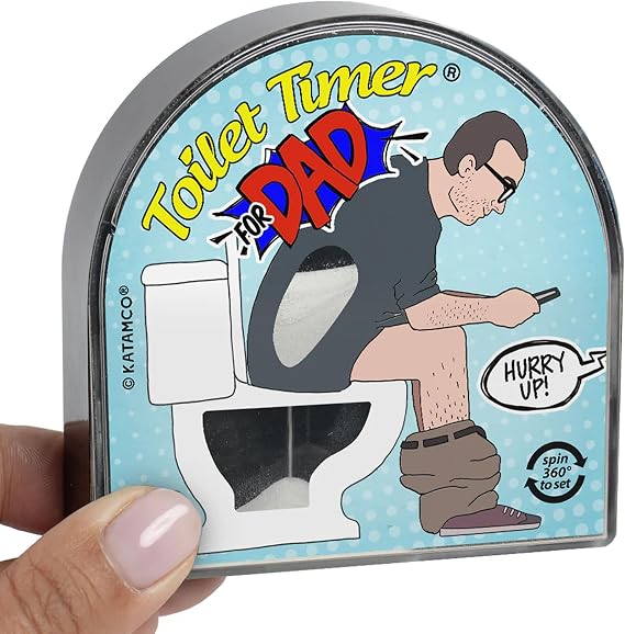 Katamco Toilet Timer (Dad), Funny Gift for Men, Husband, Dad, Birthday, Christmas, Father's Day. As seen on Shark Tank.