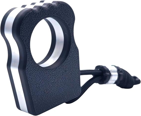EDC Knuckle Tactical Keychain, Black with Metallic Silk Accent