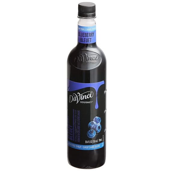 Da Vinci SUGAR FREE Blueberry Syrup with Splenda, 750 ml