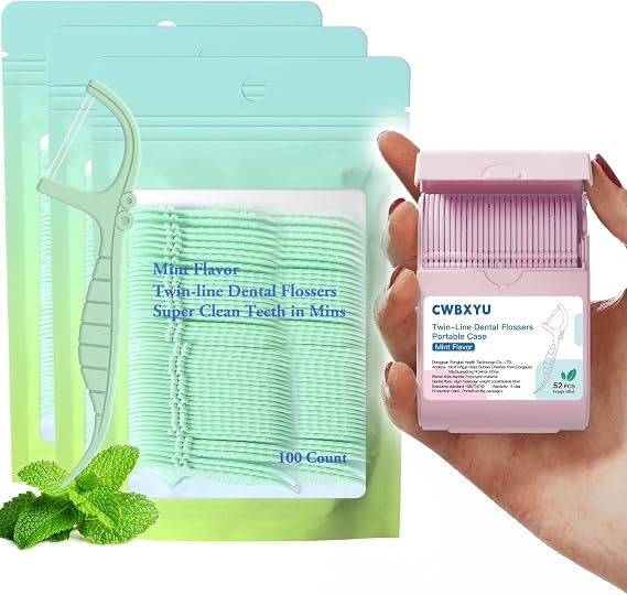 Twin-Line Mint Dental Flossers, 352 Count | No Break & No Shred Dual-Action Floss Picks | Travel-Ready Oral Care for Deep Teeth Cleaning | Super Durable Toothpick Sticks for Tight Gaps (Pink)