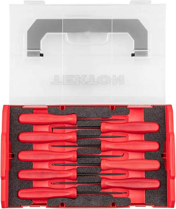TEKTON Pointed Pick & Hook Set with Mini Stacking Tool Box 9 Piece | PNH90701