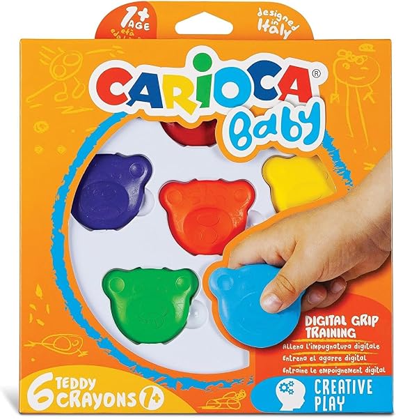 Carioca Teddy Bebek Crayons 6'Li +1 Yaş