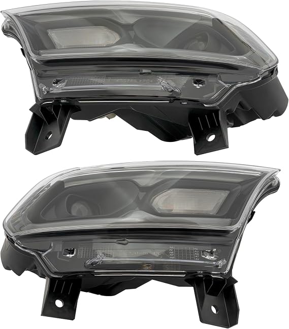 Front Halogen Headlights Assembly Right Side for 2021-2023 Dodge Durango w/LED DRL Bulb Projector Passenger Head Lights Direct Replacement Headlamps Assy Set (A Pair Headlights)