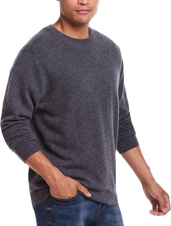 Weatherproof Vintage Mens 100% Pure Cashmere Sweater Classic Long Sleeve Pullover