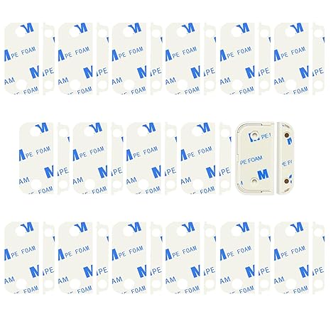 16PCS Ring Sensor Adhesive Pads for Ring Alarm Contact Sensors and Magnets(2nd Gen), Adhesive Replacement Tapes,Double Sided Sticky Strips for Ring Door Sensors, Easy Installation,Pre-Cut