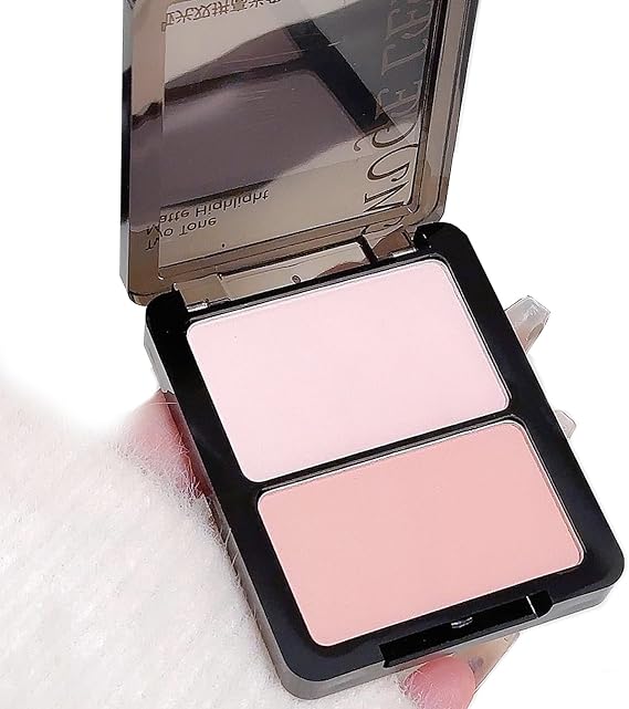 Pink Peach Long-Lasting Blush Palette for Cheeks Make Up, Matte Blendable