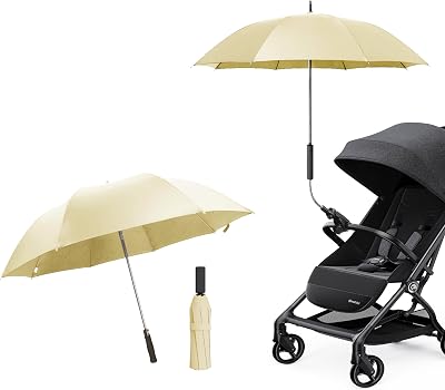 Silfrae Universal Baby Stroller Umbrella Bicycle Umbrella 210T Water-resistant Polyester ​360° Adjustable Shade
