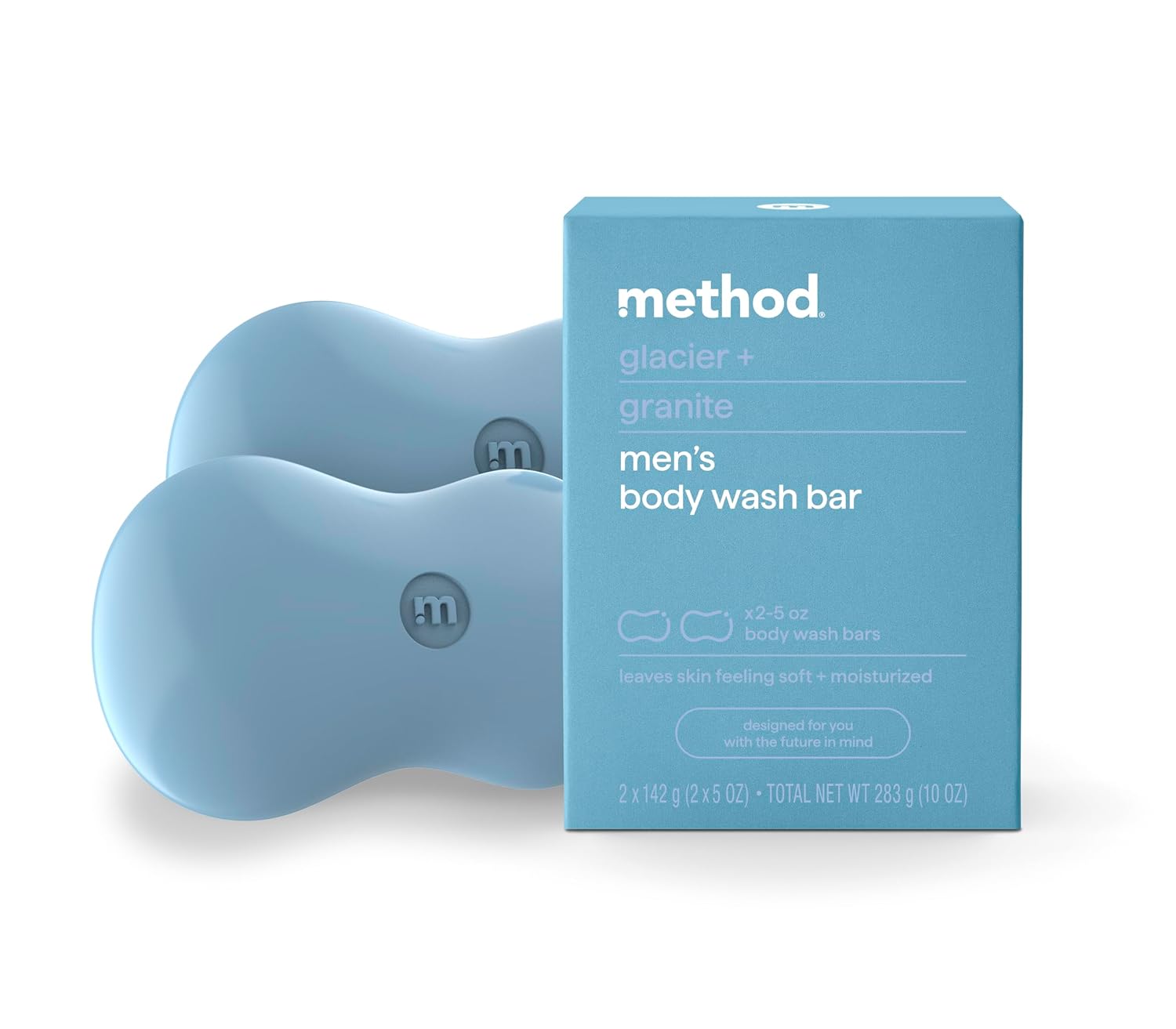Method Bar Soap, Glacier  Granite, Plastic Free, 2 bars, 5oz each