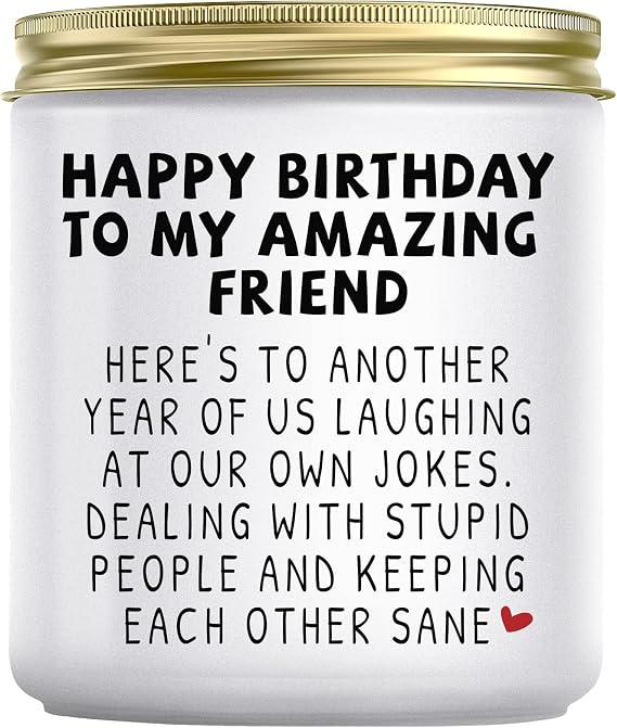 Jonico Happy Birthday Gifts for Women Best Friend, Lavender Candle