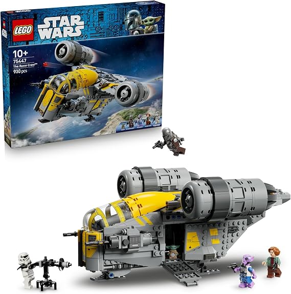 LEGO Star Wars: Mandalorian ve Grogu Razor Crest 75447 | 10 Yaş ve Üzeri Çocuklar için Zeb Orrelios ve Grogu Figürü İçeren Oyuncak Yapım Seti, Hediye Fikri (930 Parça)