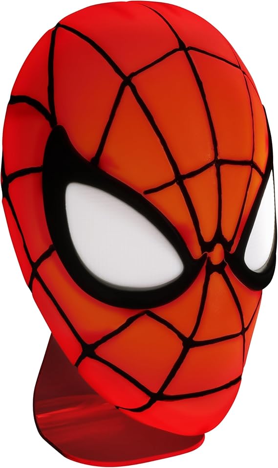 Paladone Spider-Man Mask Light Officially Licensed Disney & Marvel Desk Lamp or Wall Light, USB or Battery Powered, Gift for Superhero Fans | 22cm Mask Light USB Or Battery Powered Wall Or Desk Use Iconic Marvel Design Gift