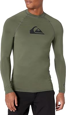 Quiksilver Mens Standard All Time Ls Long Sleeve Rashguard Swim Shirt