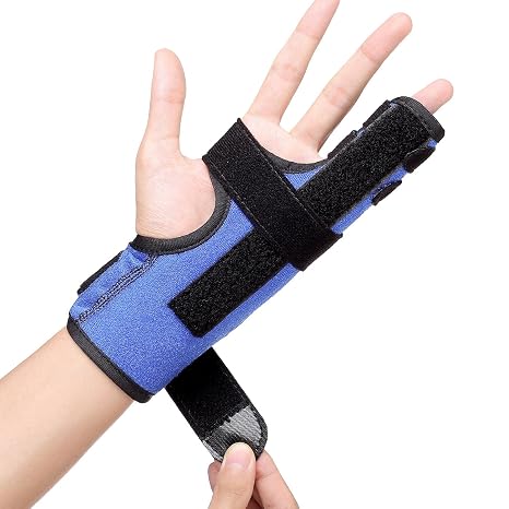 Boxer Fracture Splint, Pinky Finger Splint, Adjustable Two Finger Brace for 4th or 5th Finger, Metacarpal Splint Hand Brace for Arthritis Fracture Broken Mallet Dislocated Trigger Finger(S/M)