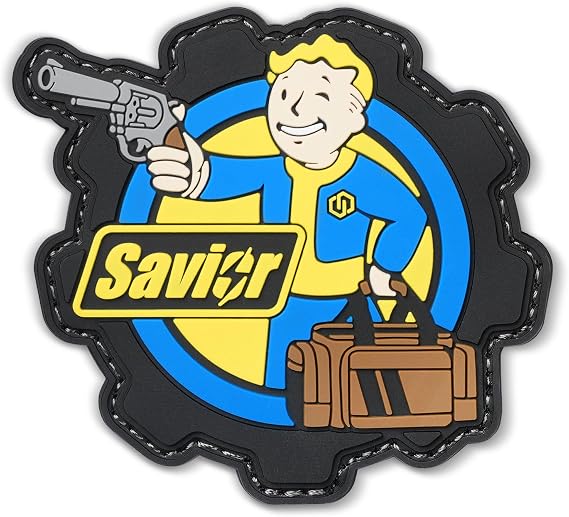 Savior Equipment Tactical Blonde Guy PVC Morale Patch w/Hook & Loop Panel, Funny Meme Patches for Military Army Backpack Duffle Bag Gear Attachment, 1-Pack