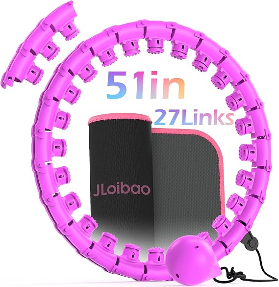 JLoibao Weighted Hula Circle Infinity Fitness Hoop for Adult Weight Loss