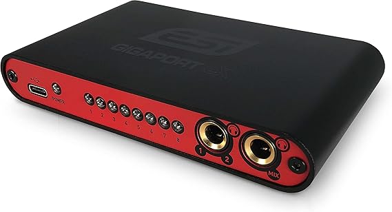 ESI GIGAPORT eX DJ Audio Interface: USB Type-C Powered, 8 RCA Outputs, Dual Headphone Ports, 24bit/192kHz Quality, 7.1 Channel Support, Seamless Integration with Leading DJ Apps & DAWs