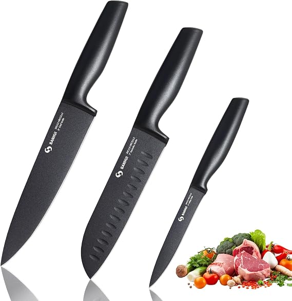 3-Piece Kitchen Knife Set High Carbon Stainless Steel