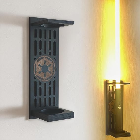 Lightsaber Wall Mount, Lightsaber Stand with Pattern, Lightsaber Wall Mount Holder for Lightsaber Display and Storage, Ideal Gift for Lightsaber Holder