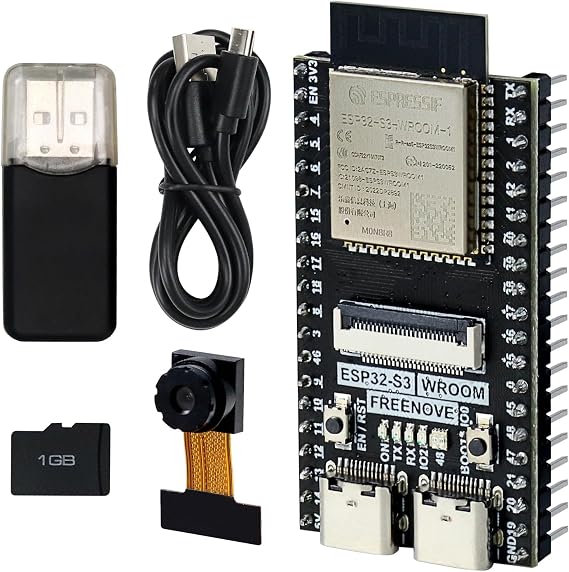 Freenove ESP32 ESP32-S3 Camera Board Kit (8 MB Flash) with 1GB Card