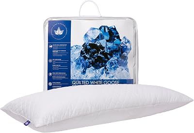 Canadian Down & Feather Co. - Quilted White Goose Feather Body Pillow 48 Long - 255 TC Shell 100% Cotton - Filled in Canada