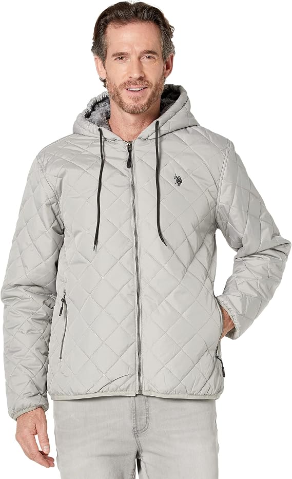 U.S. POLO ASSN. Diamond Quilt Jacket Vapor Gray SM
