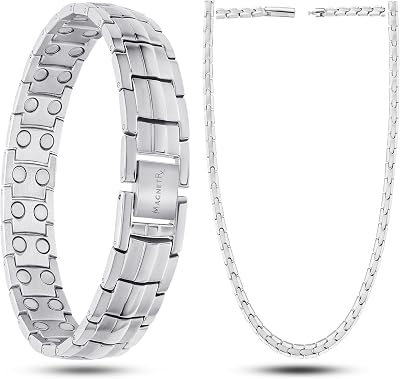 MagnetRX Matching Magnetic Bracelet & Necklace Ultra Strength Magnetic Bracelet & Necklaces Premium Quality, Comfortable and Stylish Jewelry Set