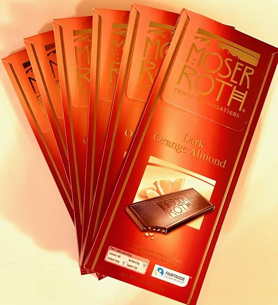 Moser Roth Fine Chocolate pack of 6 (6x4.4oz) -- Orange & Almond_AB