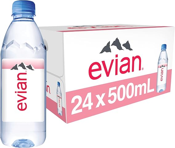 Evian Prestige Still Mineral Water, 24 x 0.5 Litre