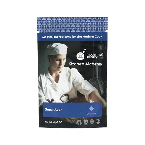 Pure Super Agar Powder - High Gel Strength Gracilaria Algae Non-GMO Vegan OU Kosher Certified 50g/2oz